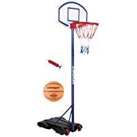 Hornet 205 - Canasta de Baloncesto Infantil con Pelota y Bomba- 205 cm- Color Azul